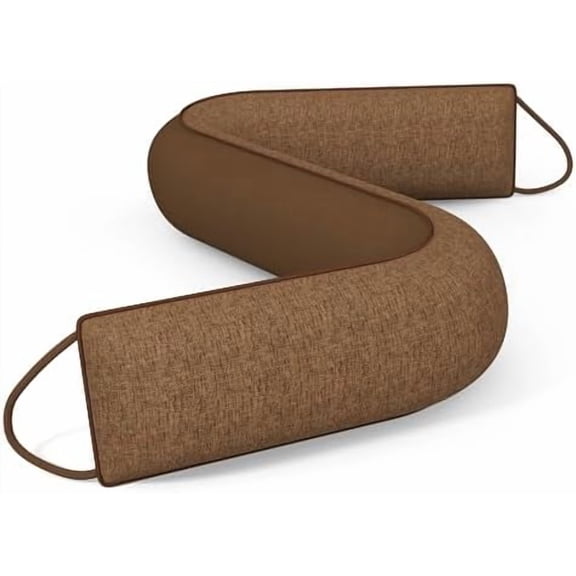 36 Inch Weighted Door Draft Stopper - Under Door Snake Pillow, Blocks Cold Air/Wind/Noise, Heavy Duty Soundproof Bottom Filler (Covers Gaps Up to 3"), Winter Patio Sliding Window Seal, Brown