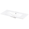 thumbnail image 1 of 36-Inch White Resin Single Basin Sink for Bathroom, 3 Faucet Holes / Durable, Effortless Care, 1 of 2