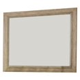 thumbnail image 1 of 36 Inch Wooden Frame Mirror with Molded Details, Brown, 1 of 5