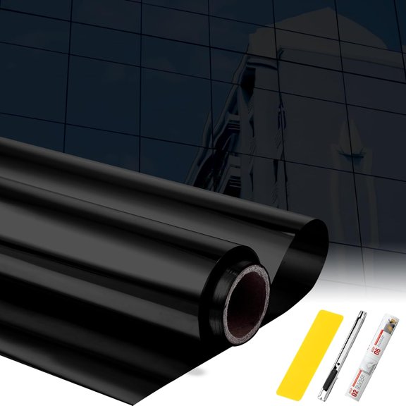36 Inch X 26 Ft One Way Window Tint Privacy Reflective Daytime Mirror Film Sun Blocking Thermal Insulated Film Heat Control Static Cling Anti UV for Home Office