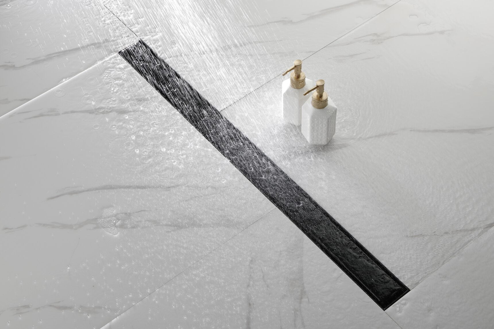 36-Inch Matte Black Stainless Steel Linear Shower Drain