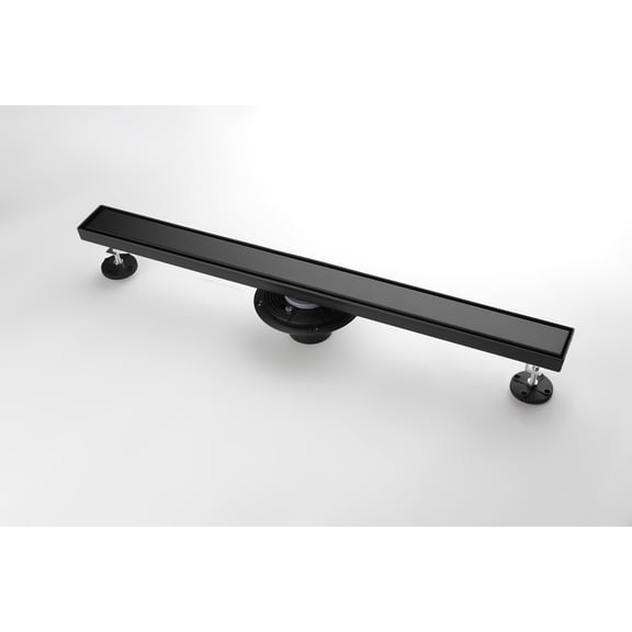 36 Inches Linear Shower Drain with Removable Cover, 304 Stainless Shower Drain Included Hair Strainer and Leveling Feet, Flange