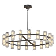 36 Inches Luxury Chandeliers Crystal Living Room Decorative Lights Simple Modern Dining Room LED Lighting,for Home Decor Bulbs Included