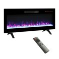 thumbnail image 1 of 36" Indoor Electric Fireplace Ultra Thin Fireplace, Wall Mounted Recessed Fireplace with 16 Adjustable Flame Color and 5 Speed, Feet Bracket, 1 of 7