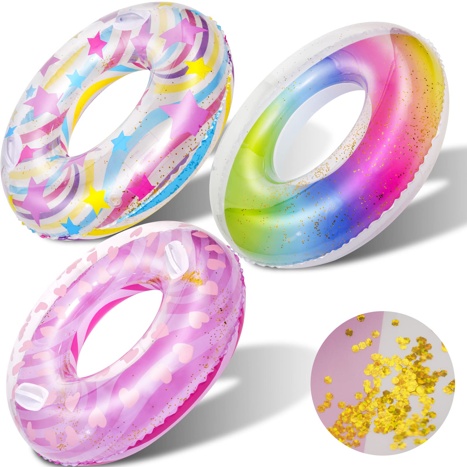 36" Inflatable Pool Floats, Swim Tubes Rings Rafts