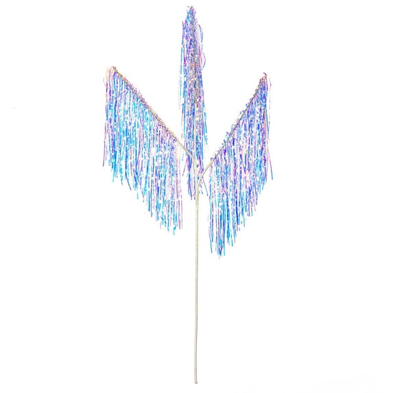36" Irid Tinsel Icicle 3-Tip Spray 3Pk