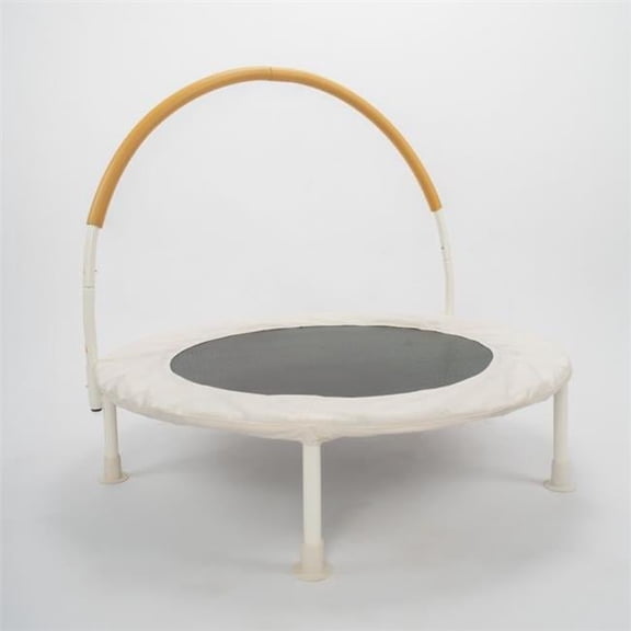 36' Ivory White Round Bouncer - Indoor/Outdoor - Durable & Safe Design
