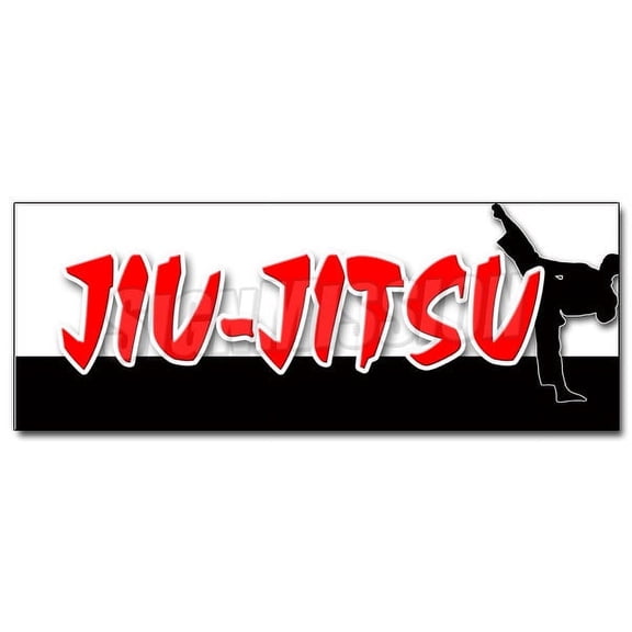 36" JIU-JITSU DECAL sticker martial art karate self defense school brazilian