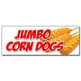thumbnail image 1 of 36" JUMBO CORN DOGS DECAL sticker cornbread deep fried on a stick hot fresh, 1 of 1