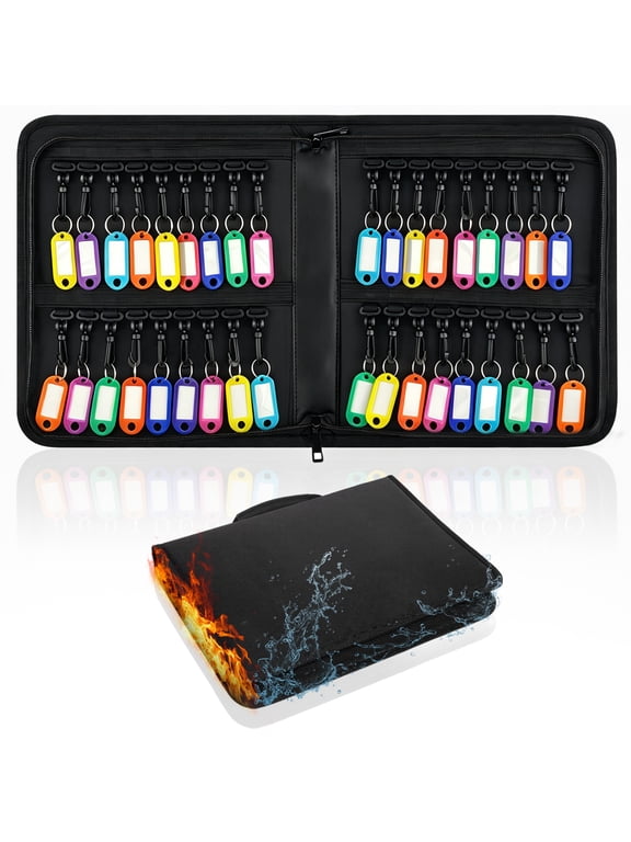 36 Key Organizer Storage Bag, Portable Key Holder Case with Hooks and Tags for Home Office