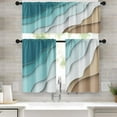 thumbnail image 1 of 36 Kitchen Curtains Abstract Black Blue and Brown Window Curtains and Valances Set of 3 Modern Art Background Short Tier Curtain Vintage Small Kitchen Decor, 1 of 6