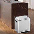 thumbnail image 1 of 36 L/9.5 Gallon Dual Trash Can, Rectangular Waste Basket with Metal Lid & Step Foot Pedal, 1 of 5