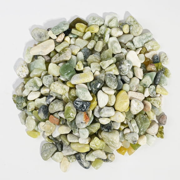 36 LBS River Rocks(3 x 12 lb Bags), StoneCreek, Decorative Garden Stones for Plant Landscaping, Polished Gravel Filler Pebbles, Vases, Succulents, Flower Beds and Fish Tanks (Jade, Medium)