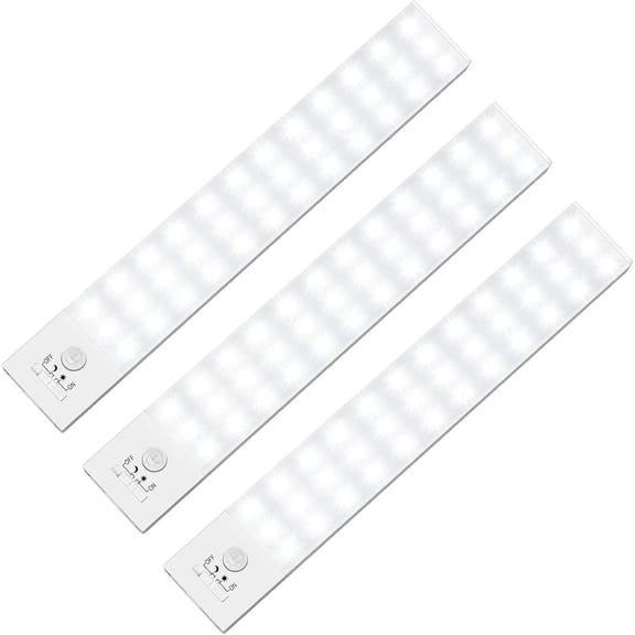36 LED Closet Lights Motion Sensored LED Lights, Under Cabinet Lighting, Motion Sensor Light Indoor, Lights, 1500mah Rechargeable Operated Lights (3 Pack)
