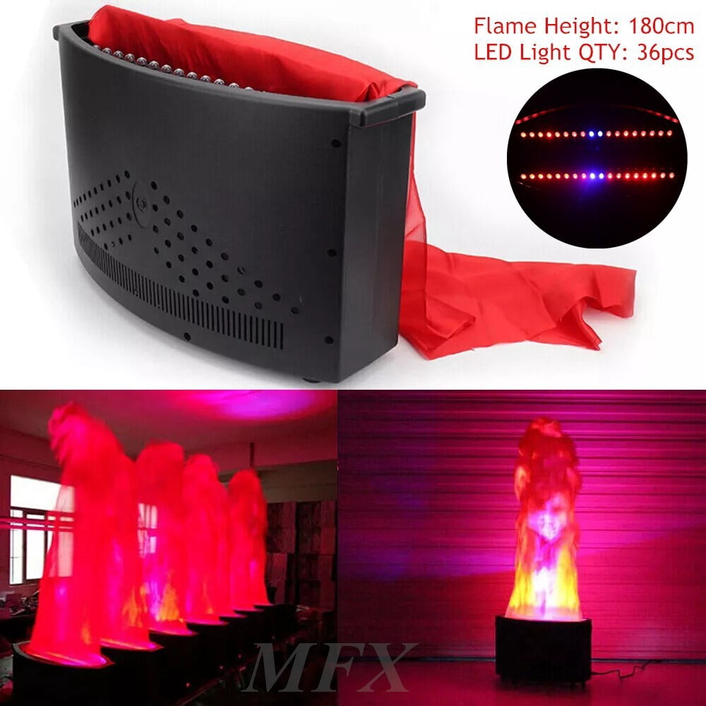 36 LED Flame Fire Light Machine Stage Atmosphere Effect Party Fake Fire ...