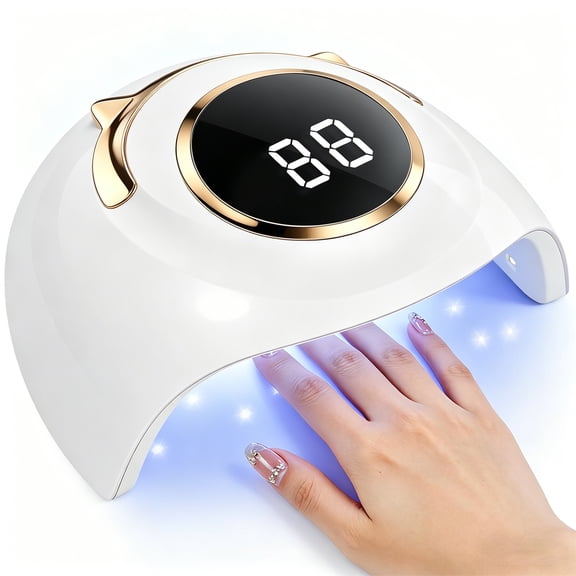 36 LED Nail Lamp for Gel Nails, Portable Handheld UV LED Light for Home DIY Travel, Cordless Nail Dryer with Timer - LED Display, Sensor Auto On, Rechargeable