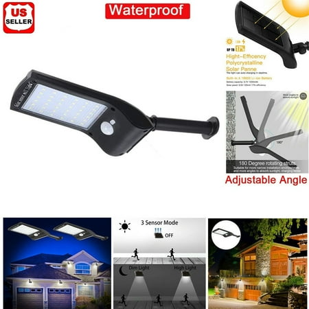 36 LED Solar Lights PIR Motion Sensor Waterproof Outdoor Garden Yard Wall Lamp