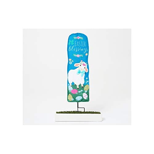 Evergreen Easter Blessings Garden Sign w/LED Lights, 15.88'' x 2.75'' x 36.88