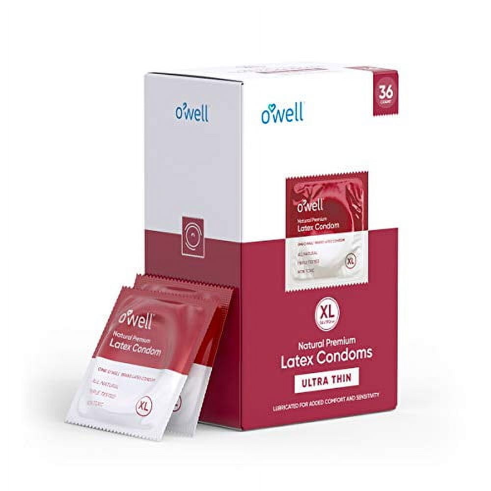 36 Latex, Ultra-Thin Condoms  Triple Tested Lubricated Condoms with a  Silicone Base for Comfortable Birth Control & Pleasure Natural Latex Condoms  for Men (2.2 x 7.48 in. Flat) by OWELL - Walmart.com