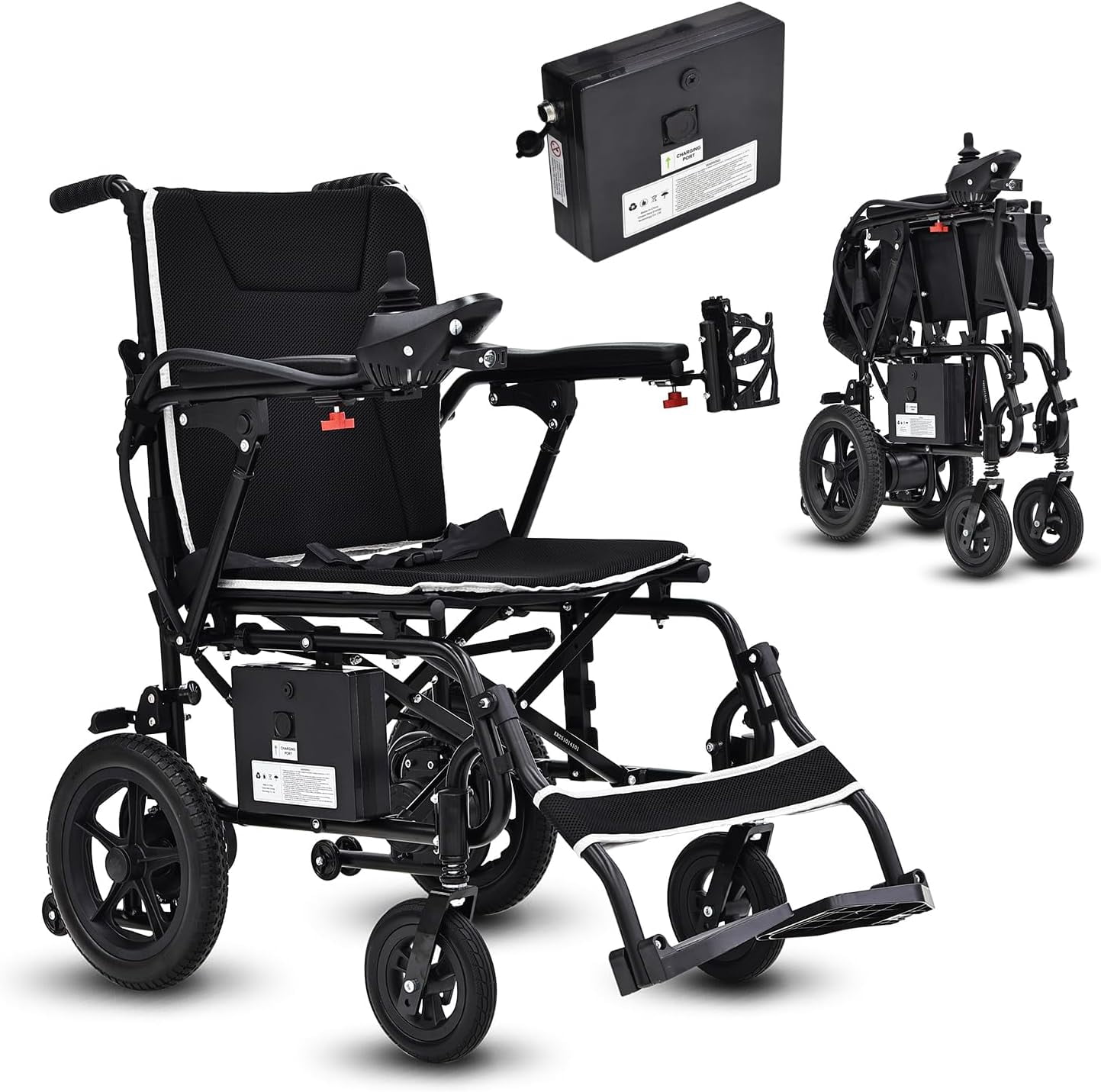 36lbs 36 Lbs Lightweight Electric Wheelchair w SOS Button, Electric ...