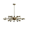 thumbnail image 1 of 36 Light Mid Century Brass Sputnik chandelier light Fixture, 1 of 6