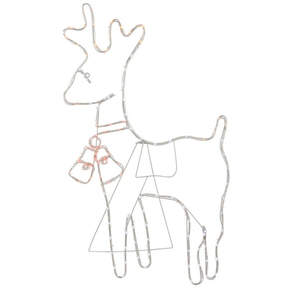 36" Lighted Standing Reindeer Silhouette Outdoor Christmas Decor