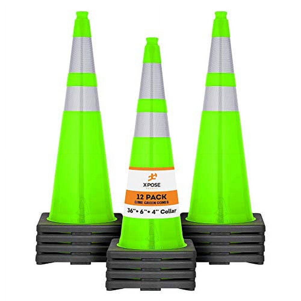 Traffic Cones  Green & Orange Road Safety Cones