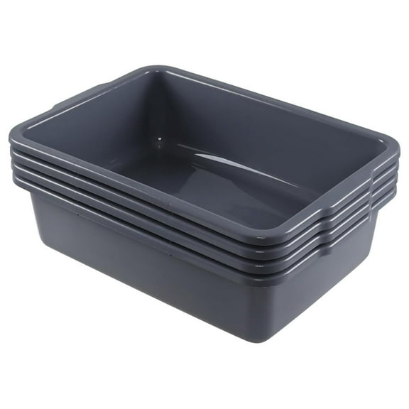 36 Liter Large Plastic Bus Box, Restaurant Bus Tubs, 4 Packs
