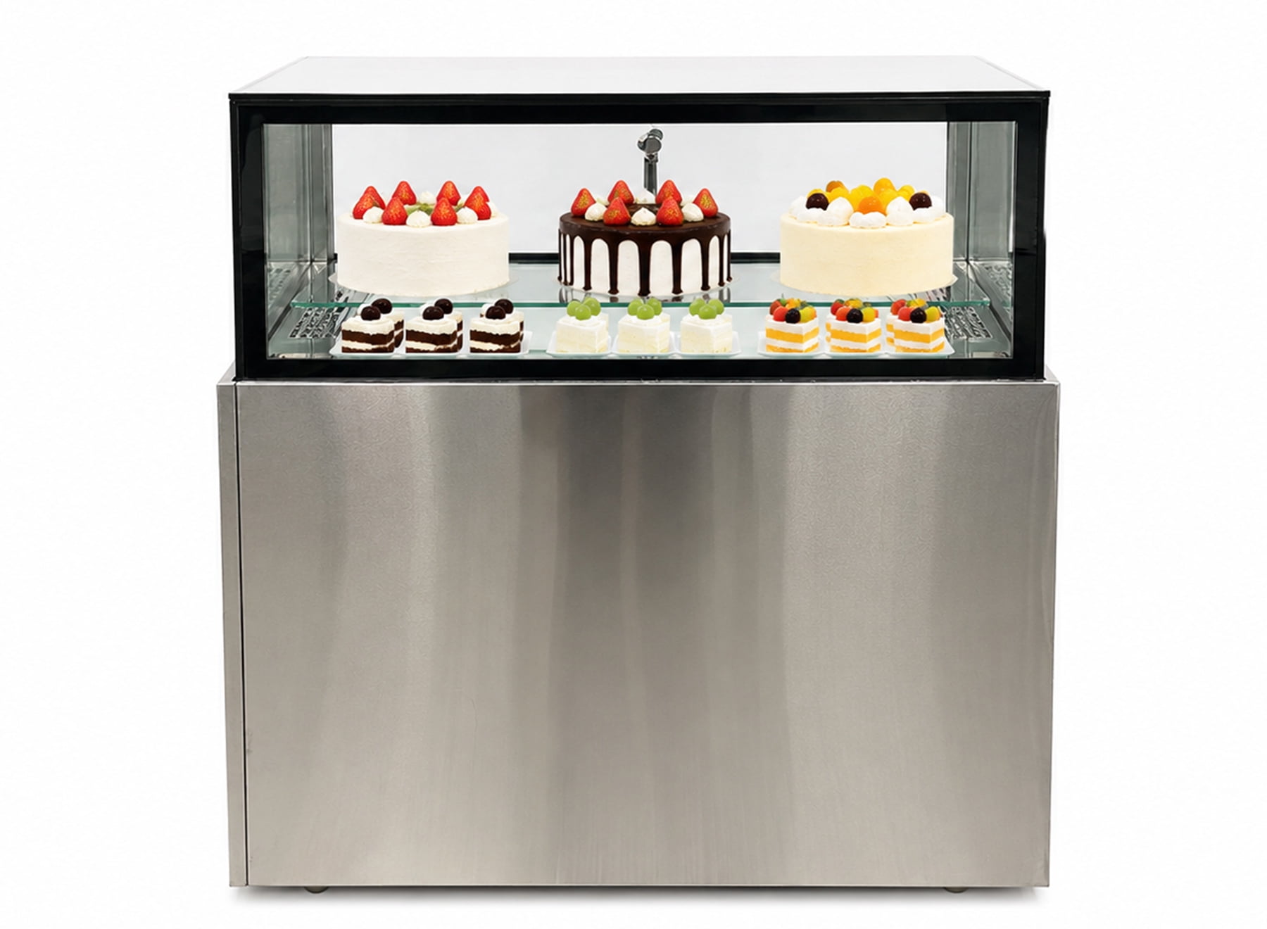 36" Luxury Commercial Refrigerated Bakery Display Case, Cake Showcase Refrigerator with LED Lighting, ETL Certified