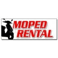 thumbnail image 1 of 36" MOPED RENTAL DECAL sticker scooters bikes rent carts kayak motorbike, 1 of 1