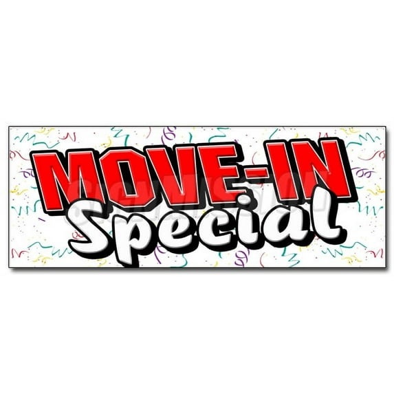 36" MOVE-IN-SPECIAL DECAL sticker apartment rental rent storage rent home