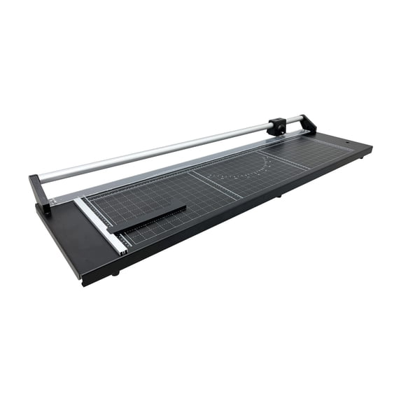 36" Manual Rotary Paper Trimmer Cutter with an Angle Line Rolling Guillotine Paper Cutting Machine