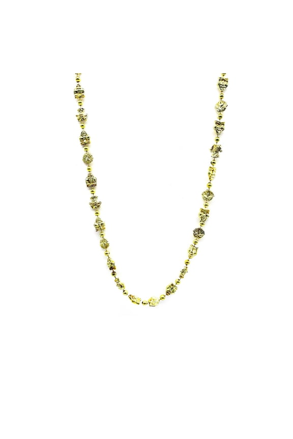 36" Mardi Gras Style Bead Necklace - Purple, Green and Gold (Dozen)