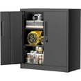thumbnail image 1 of 36" Metal Office Storage Locking Cabinet, Lockable Garage Storage Cabinets, High Office File Cabinet with Adjustable Shelves for Garage(Black), 1 of 7