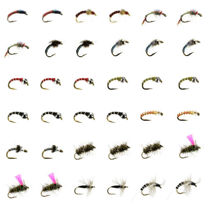 36 Midge Fly Assortment - Fly Fishing Flies (1 pc) - Walmart.com