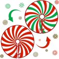 thumbnail image 1 of 36 Mini Christmas Candy Tree Skirt Christmas Reversible Double Sided Print Mat Christmas Party Supplies for Holiday Party Indoor Outdoor Christmas Winter Tree Mat Decoration, 1 of 6