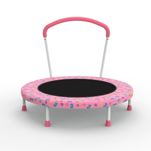 36" Mini Trampoline for Kids Ages 1-6, SHINPT Trampoline for Toddlers for Birthday Gift, 36in Toddler Trampoline Indoor/Outdoor with Handle, Small Trampoline for Yard, Lawn, Garden, Backyard