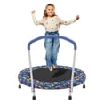 thumbnail image 1 of 36" Mini Trampoline for Kids with Handle, Toddler Trampoline, Exercise Rebounder with Foam Handle, Indoor Trampoline, Kids Mini Trampoline, Small Rebounder Trampoline for Indoor and Outdoor Use, 1 of 9