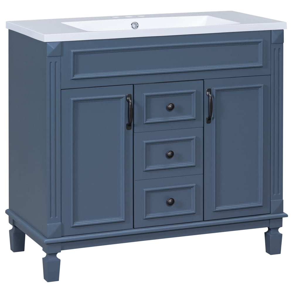 36" Modern Bathroom Vanity Cabinet without Top Sink Combo Set ...