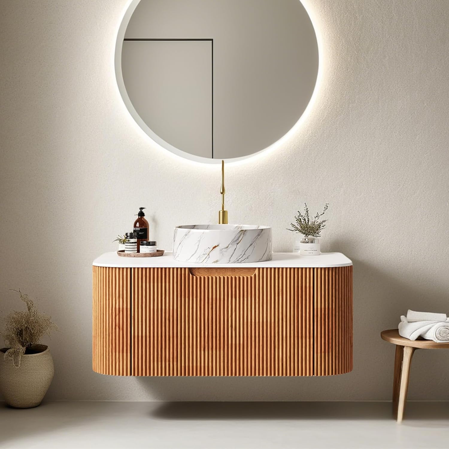36" Modern Bathroom Vanity with Sink, Floating Bathroom Cabinet with ...