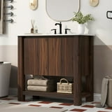 36" Modern Bathroom Vanity, with Rectangle Ceramic Sink, Bathroom