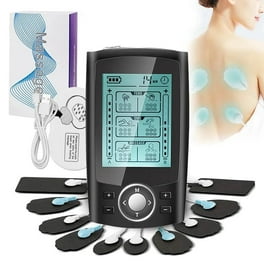 Rechargeable Tens Unit Muscle Stimulator EMS Dual Channel with 4 Pairs  Reusable Electrode Pads 16 Modes for Back Neck Pain Muscle Therapy Pain  Management Pulse Massager 