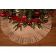 thumbnail image 1 of 36" Natural Tan Christmas Tree Skirt with Ruffled Edge by Primitive Home Decors, 1 of 5