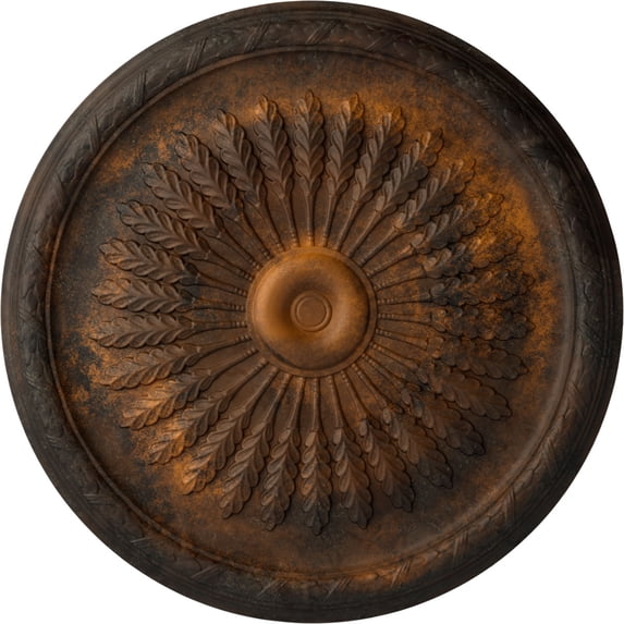36"OD x 1 1/2"P Juniper Ceiling Medallion (Fits Canopies up to 7"), Hand-Painted Rust