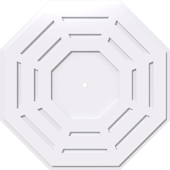 36"OD x 1"ID x 14 1/4"C x 1"P Westin Architectural Grade PVC Contemporary Ceiling Medallion