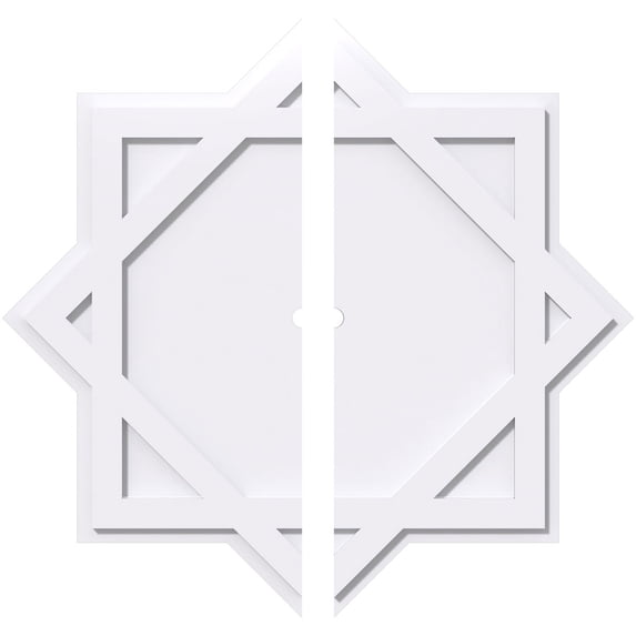 36"OD x 1"ID x 20"C x 1"P Axel Architectural Grade PVC Contemporary Ceiling Medallion, Two Piece