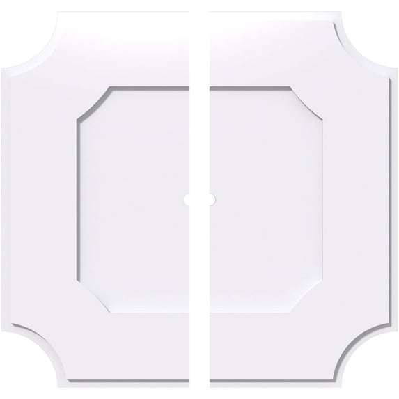 36"OD x 1"ID x 21 1/2"C x 1"P Locke Architectural Grade PVC Contemporary Ceiling Medallion, Two Piece
