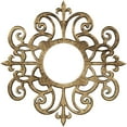 thumbnail image 1 of 36"OD x 11 3/4"ID x 1"P Dijon Architectural Grade PVC Pierced Ceiling Medallion, Antiqued Brass, 1 of 10