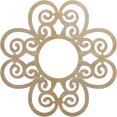 thumbnail image 1 of 36"OD x 12 1/4"ID x 1/4"T Cohen Wood Fretwork Pierced Ceiling Medallion, Hickory, 1 of 3