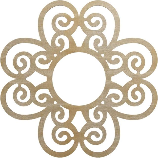 36"OD x 12 1/4"ID x 1/4"T Cohen Wood Fretwork Pierced Ceiling Medallion, Hickory